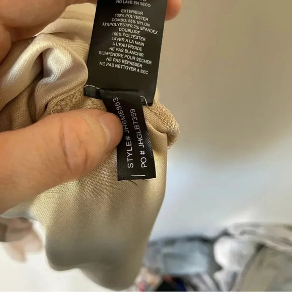 Jessica Howard Evenings Champagne Chiffon and Lace Formal Dress Size 14 - Picture 8 of 11